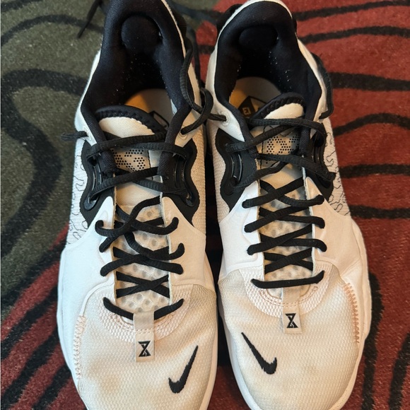 Nike PG 5 White/Multi-Color-Glacier Blue Black PG5 (CW3143 100) Men’s  8 Shoes - Picture 8 of 16